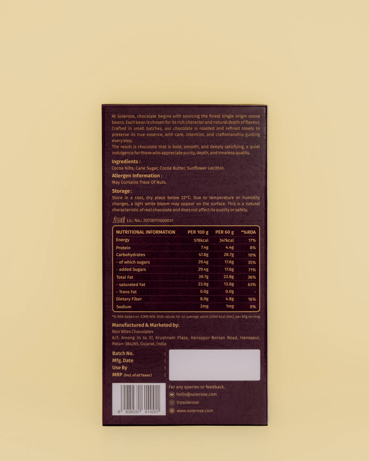 70% Classic Dark Chocolate