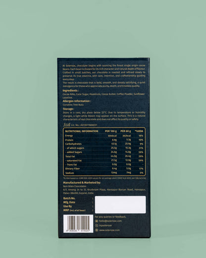 70% Dark Chocolate with Hazelnuts & Coffee