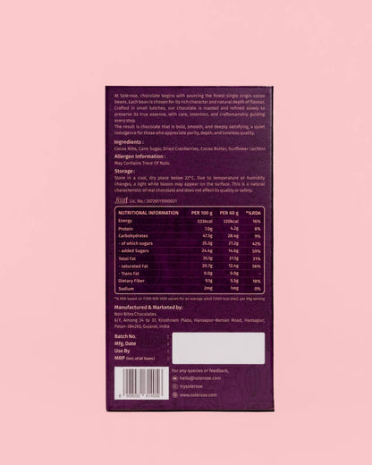 70% Dark Chocolate with Cranberry