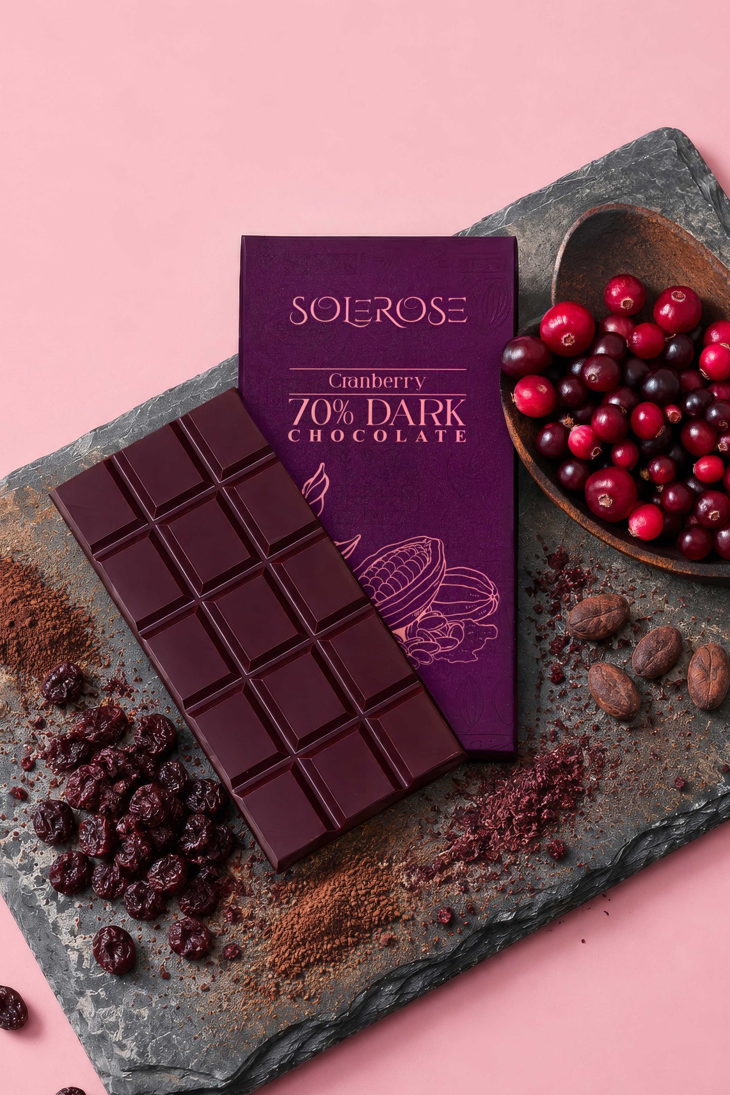 70% Dark Chocolate with Cranberry